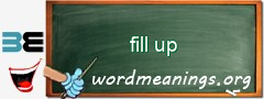 WordMeaning blackboard for fill up